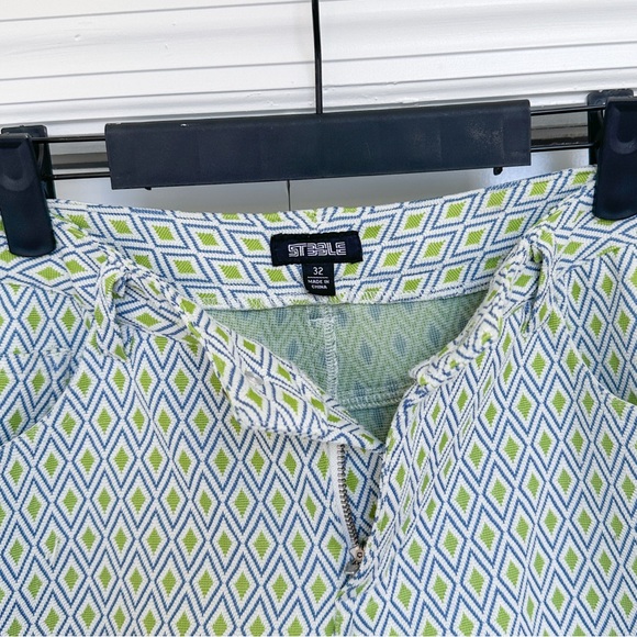 ST33LE Mens Knit Jeans Shorts SIZE 32 Slate Citrus Diamonds 6” - Picture 6 of 11